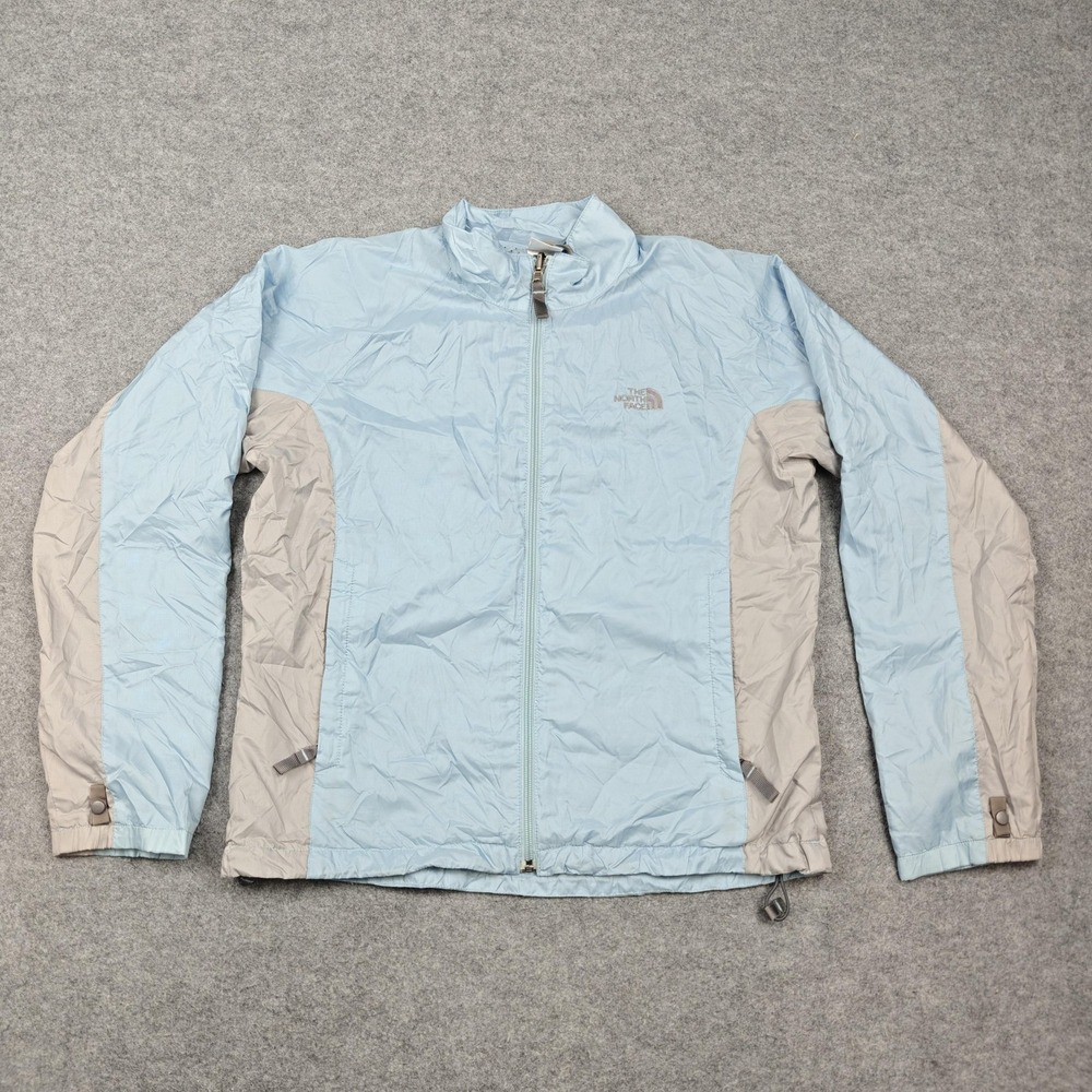 Vintage The North Face Jacket Womens Medium Blue Mesh Lined Zip Windbreaker